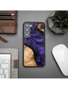 Trä- och hartsfodral till Samsung Galaxy S23 Plus Bewood Unique Violet - Lila och Svart