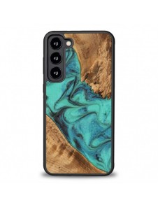 Bewood Unique Turquoise Wood and Resin Fodral till Samsung Galaxy S23 Plus - Turkossvart