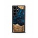 Trä och hartsfodral till Samsung Galaxy S23 Ultra Bewood Unique Neptune - marinblått och svart