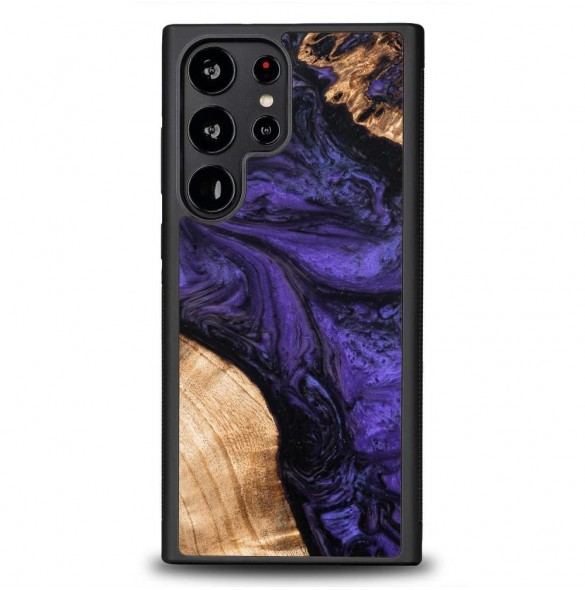 Trä och hartsfodral till Samsung Galaxy S23 Ultra Bewood Unique Violet - Lila och Svart