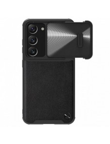 Nillkin CamShield Läder S-fodral till Samsung Galaxy S23+ skal med kamerafodral svart