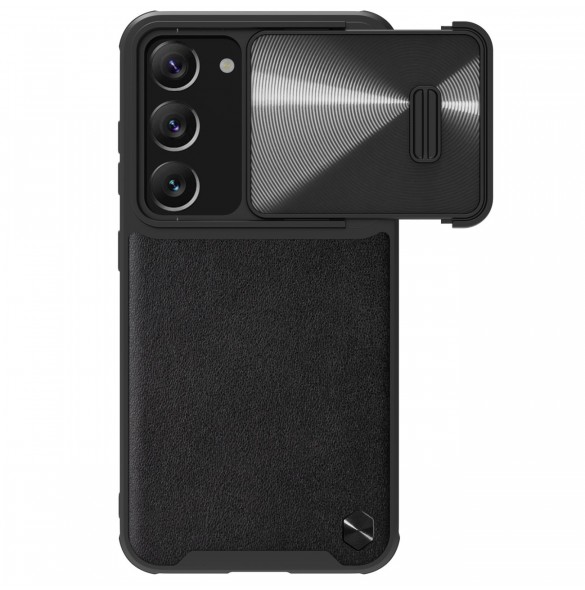 Nillkin CamShield Läder S-fodral till Samsung Galaxy S23+ skal med kamerafodral svart