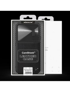 Nillkin CamShield Läder S-fodral till Samsung Galaxy S23+ skal med kamerafodral svart