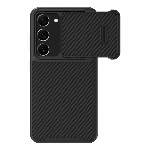 Nillkin Synthetic Fiber S Fodral för Samsung Galaxy S23+ skal kamerafodral svart