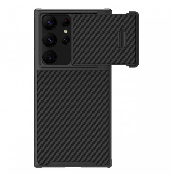 Nillkin Synthetic Fiber S Fodral till Samsung Galaxy S23 Ultra skal kamerafodral svart