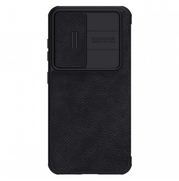 Nillkin Qin Leather Pro Fodral till Samsung Galaxy S23+ flip-fodral kamerafodral svart