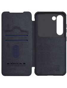 Nillkin Qin Leather Pro Fodral till Samsung Galaxy S23+ flip-fodral kamerafodral svart