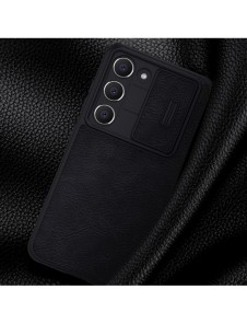Nillkin Qin Leather Pro Fodral till Samsung Galaxy S23+ flip-fodral kamerafodral svart