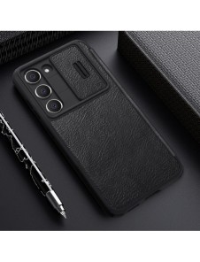 Nillkin Qin Leather Pro Fodral till Samsung Galaxy S23+ flip-fodral kamerafodral svart
