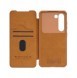 Nillkin Qin Leather Pro Fodral till Samsung Galaxy S23+ flip-fodral kamerafodral brunt