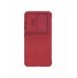 Nillkin Qin Leather Pro Fodral till Samsung Galaxy S23+ flip-fodral kamerafodral rött