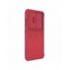 Nillkin Qin Leather Pro Fodral till Samsung Galaxy S23+ flip-fodral kamerafodral rött