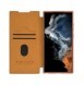 Nillkin Qin Leather Pro-fodral till Samsung Galaxy S23 Ultra Cover med Flip Camera Cover Brun