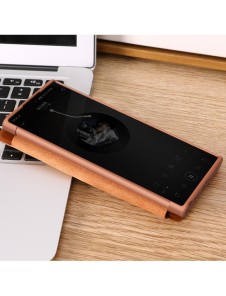 Nillkin Qin Leather Pro-fodral till Samsung Galaxy S23 Ultra Cover med Flip Camera Cover Brun