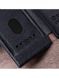Nillkin Qin Leather Pro-fodral till Samsung Galaxy S23 Ultra Cover med Flip Camera Cover Brun