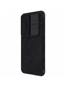 Nillkin Qin Leather Pro Fodral till Samsung Galaxy S23+ flip-fodral kamerafodral svart