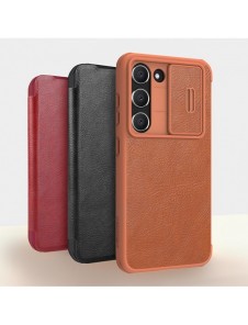 Nillkin Qin Leather Pro Fodral till Samsung Galaxy S23+ flip-fodral kamerafodral svart