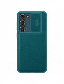 Nillkin Qin Leather Pro Case Samsung Galaxy S23+ Flip Cover Kamerafodral grön
