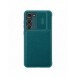 Nillkin Qin Leather Pro Case Samsung Galaxy S23+ Flip Cover Kamerafodral grön