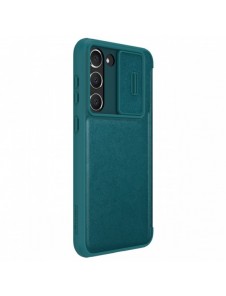 Nillkin Qin Leather Pro Case Samsung Galaxy S23+ Flip Cover Kamerafodral grön