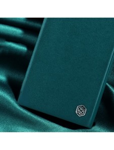 Nillkin Qin Leather Pro Case Samsung Galaxy S23+ Flip Cover Kamerafodral grön
