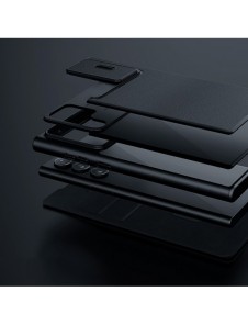 Nillkin Qin Leather Pro Case Samsung Galaxy S23+ Flip Cover Kamerafodral grön