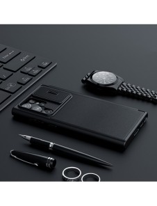 Nillkin Qin Leather Pro Case Samsung Galaxy S23+ Flip Cover Kamerafodral grön