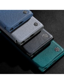 Nillkin Qin Leather Pro Case Samsung Galaxy S23+ Flip Cover Kamerafodral grön