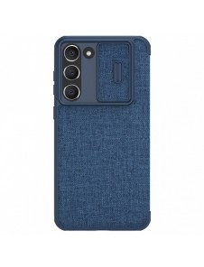 Nillkin Qin Cloth Pro-fodral för Samsung Galaxy S23+ Flip Cover kamerafodral blå