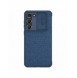 Nillkin Qin Cloth Pro-fodral för Samsung Galaxy S23+ Flip Cover kamerafodral blå