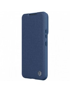 Nillkin Qin Cloth Pro-fodral för Samsung Galaxy S23+ Flip Cover kamerafodral blå