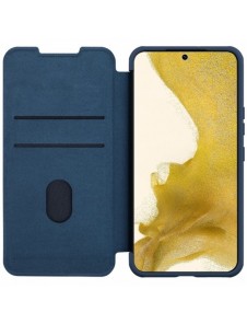 Nillkin Qin Cloth Pro-fodral för Samsung Galaxy S23+ Flip Cover kamerafodral blå