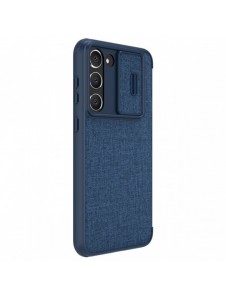 Nillkin Qin Cloth Pro-fodral för Samsung Galaxy S23+ Flip Cover kamerafodral blå