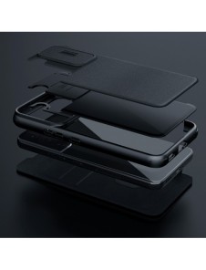 Nillkin Qin Cloth Pro-fodral för Samsung Galaxy S23+ Flip Cover kamerafodral blå