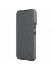 Nillkin Qin Cloth Pro Fodral för Samsung Galaxy S23+ Flip Cover Camera Cover Grå