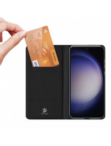 Plånboksfodral med ställ för Samsung Galaxy S23 FE Dux Ducis Skin Pro - svart