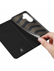 Plånboksfodral med ställ för Samsung Galaxy S23 FE Dux Ducis Skin Pro - svart