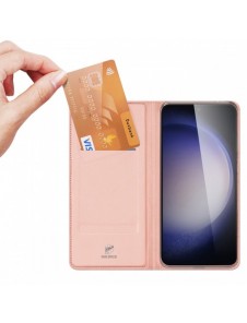 Plånboksfodral med ställ för Samsung Galaxy S23 FE Dux Ducis Skin Pro - rosa