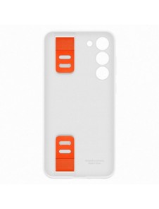 Samsung Silicone Grip Cover Case för Samsung Galaxy S23+ silikonfodral med handledsrem vit (EF-GS916TWEGWW)