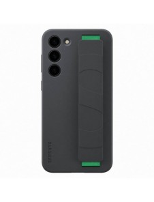 Samsung Silicone Grip Cover Case för Samsung Galaxy S23+ silikonfodral med handledsrem svart (EF-GS916TBEGWW)