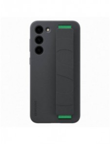 Samsung Silicone Grip Cover Case för Samsung Galaxy S23+ silikonfodral med handledsrem svart (EF-GS916TBEGWW)