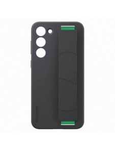 Samsung Silicone Grip Cover Case för Samsung Galaxy S23+ silikonfodral med handledsrem svart (EF-GS916TBEGWW)