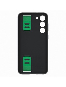 Samsung Silicone Grip Cover Case för Samsung Galaxy S23+ silikonfodral med handledsrem svart (EF-GS916TBEGWW)