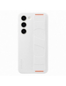 Samsung Silicone Grip Cover Case för Samsung Galaxy S23 silikonskal med handledsrem vit (EF-GS911TWEGWW)