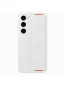 Samsung Silicone Grip Cover Case för Samsung Galaxy S23 silikonskal med handledsrem vit (EF-GS911TWEGWW)