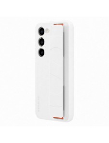 Samsung Silicone Grip Cover Case för Samsung Galaxy S23 silikonskal med handledsrem vit (EF-GS911TWEGWW)