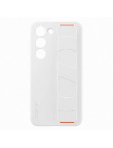 Samsung Silicone Grip Cover Case för Samsung Galaxy S23 silikonskal med handledsrem vit (EF-GS911TWEGWW)