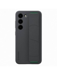 Samsung Silicone Grip Cover Fodral för Samsung Galaxy S23 silikonskal med handledsrem svart (EF-GS911TBEG
