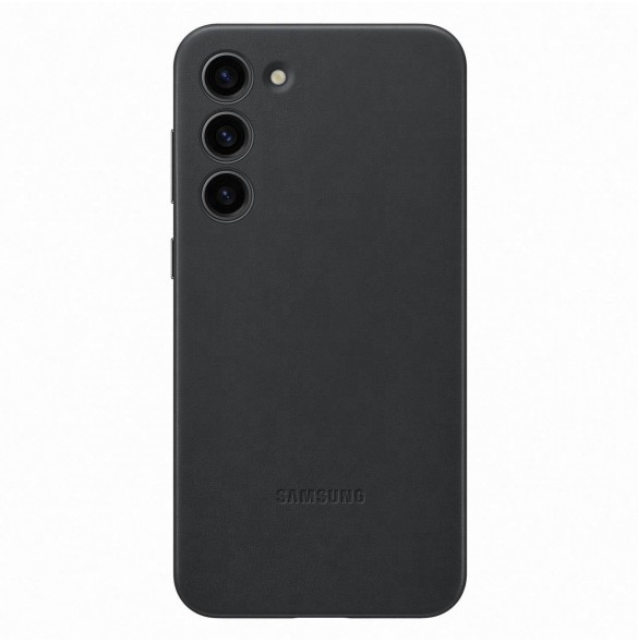 Samsung läderfodral för Samsung Galaxy S23+ skal tillverkat av svart naturläder (EF-VS916LBEGWW)