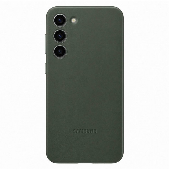 Samsung läderfodral för Samsung Galaxy S23+ fodral tillverkat av naturligt lädergrönt (EF-VS916LGEGWW)